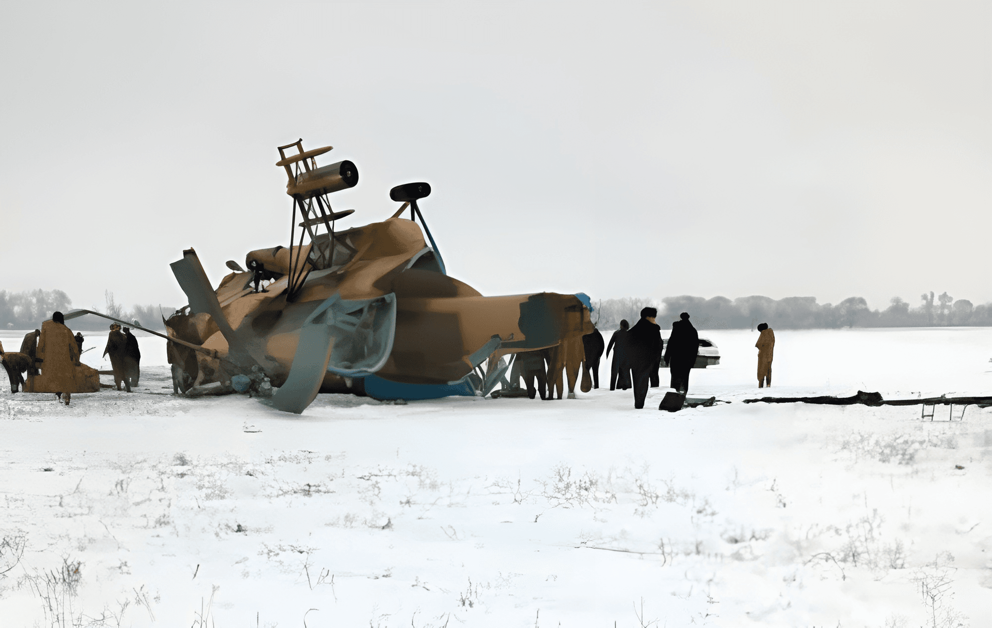 В Бишкеке упал военный вертолет Ми-8