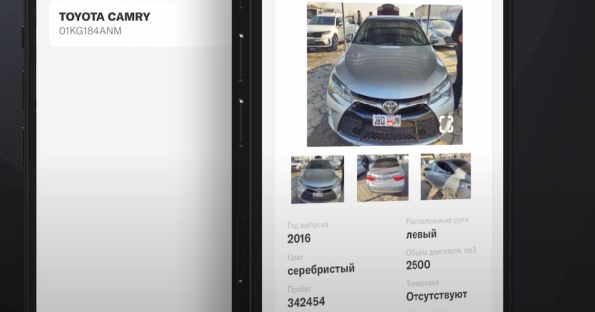 В Кыргызстане запустили расширенный CarCheck - за 10 сомов можно узнать цвет авто и расположение руля