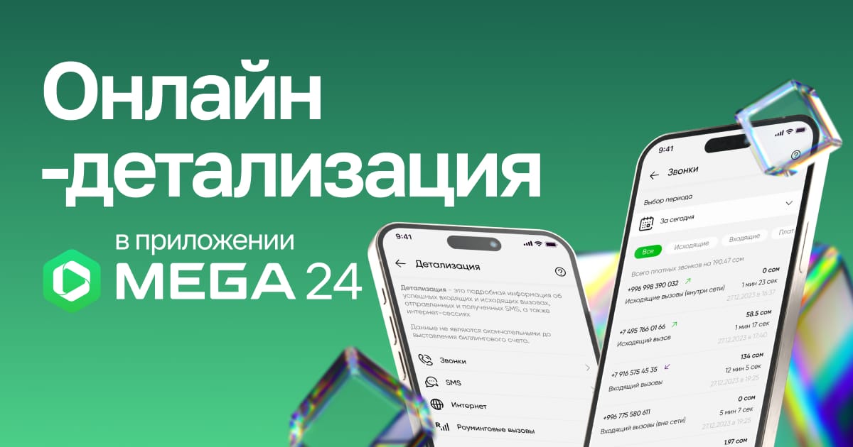 Просматривайте детализацию своего номера в MEGA24!