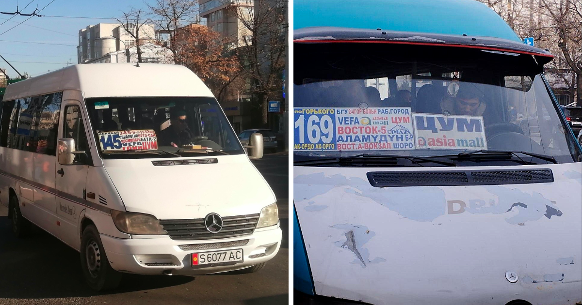 В Бишкеке маршрутки №145 и №169 заменили автобусами