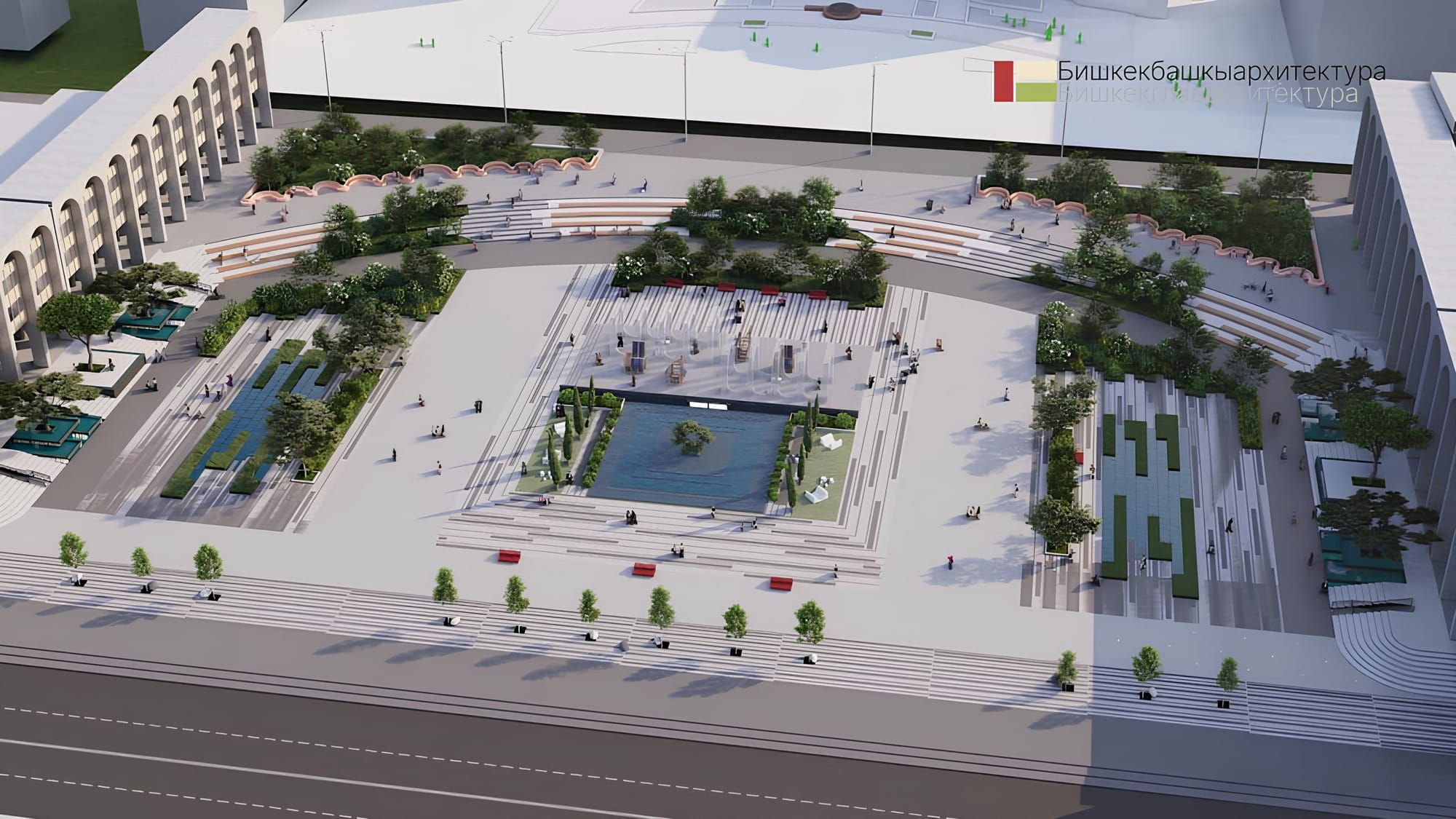 Как будет выглядеть площадь Ала-Тоо после реконструкции – эскизы