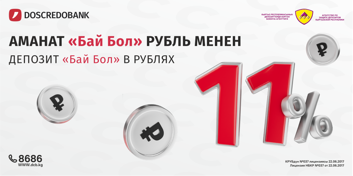 Депозит «Бай Бол» в рублях от Doscredobank – 11% годовых