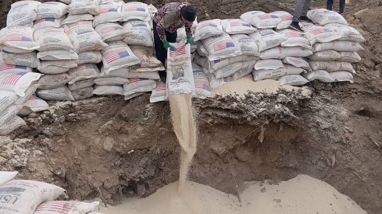 В Оше уничтожили 18 тонн непригодного риса, импортированного из США