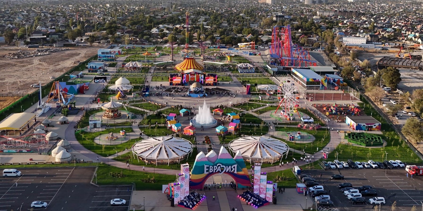 В Бишкеке при участии Садыра Жапарова открыли парк «Евразия» — объем инвестиций составил $35 млн