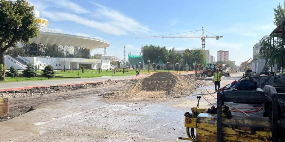 В Бишкеке завершается реконструкция теплосети на улице Фрунзе