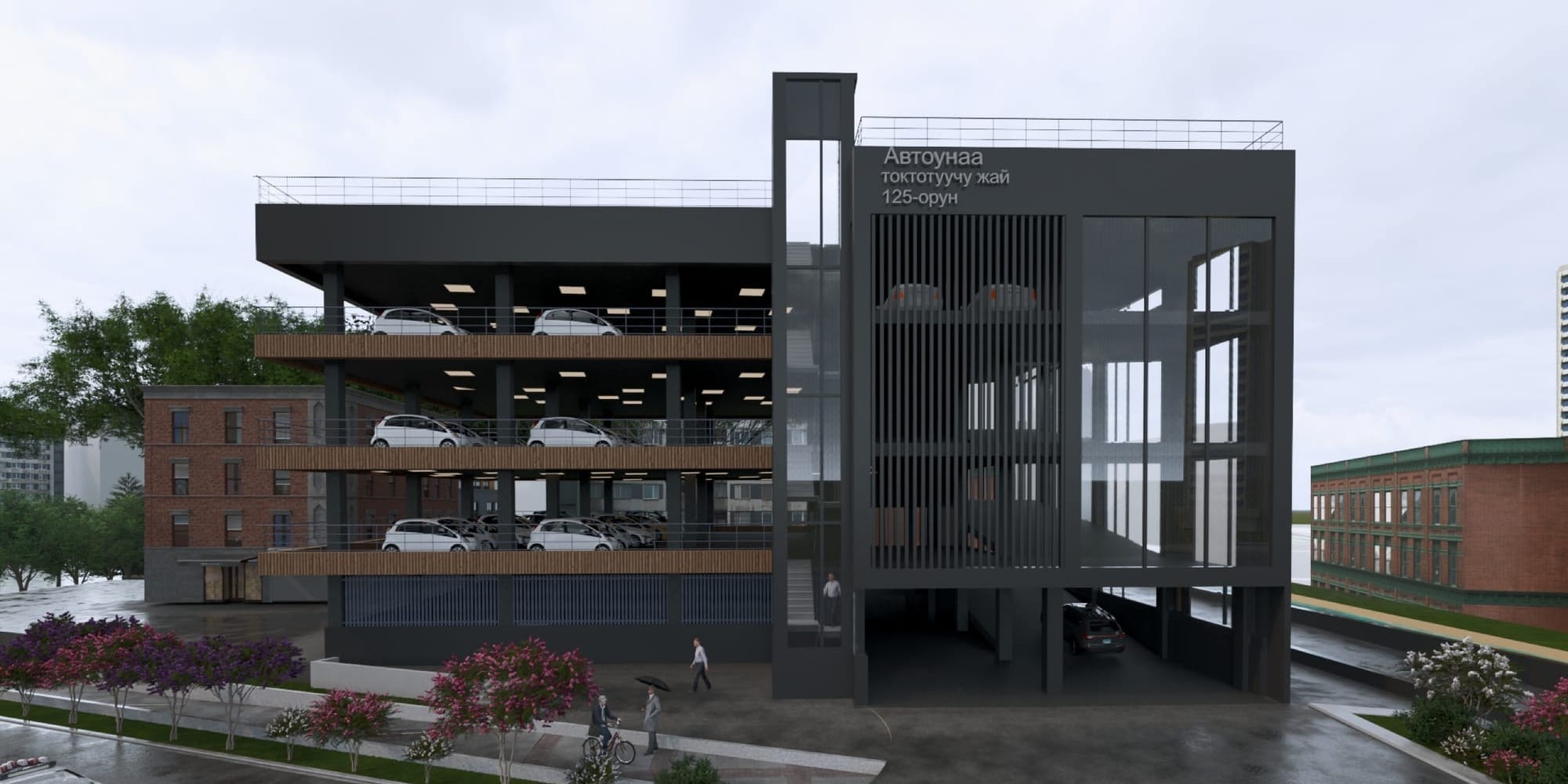 Проект многоэтажной автостоянки. Изображение: Минстрой.