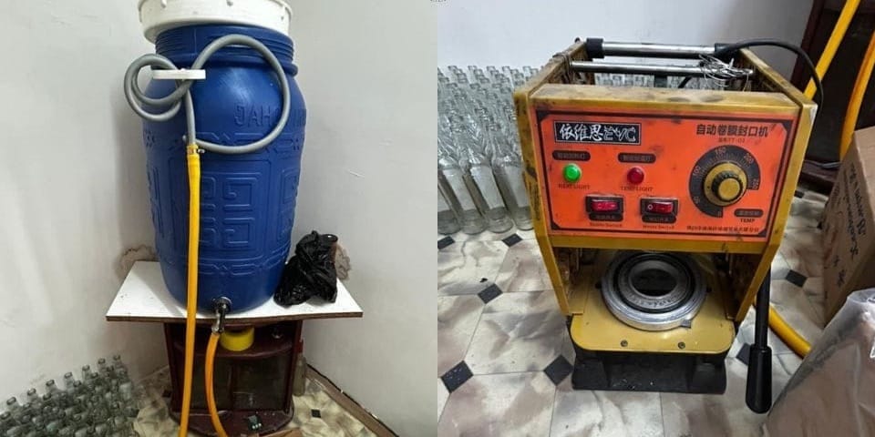 ГНС обнаружила подпольный цех по производству водки в жилмассиве «Арча-Бешик»