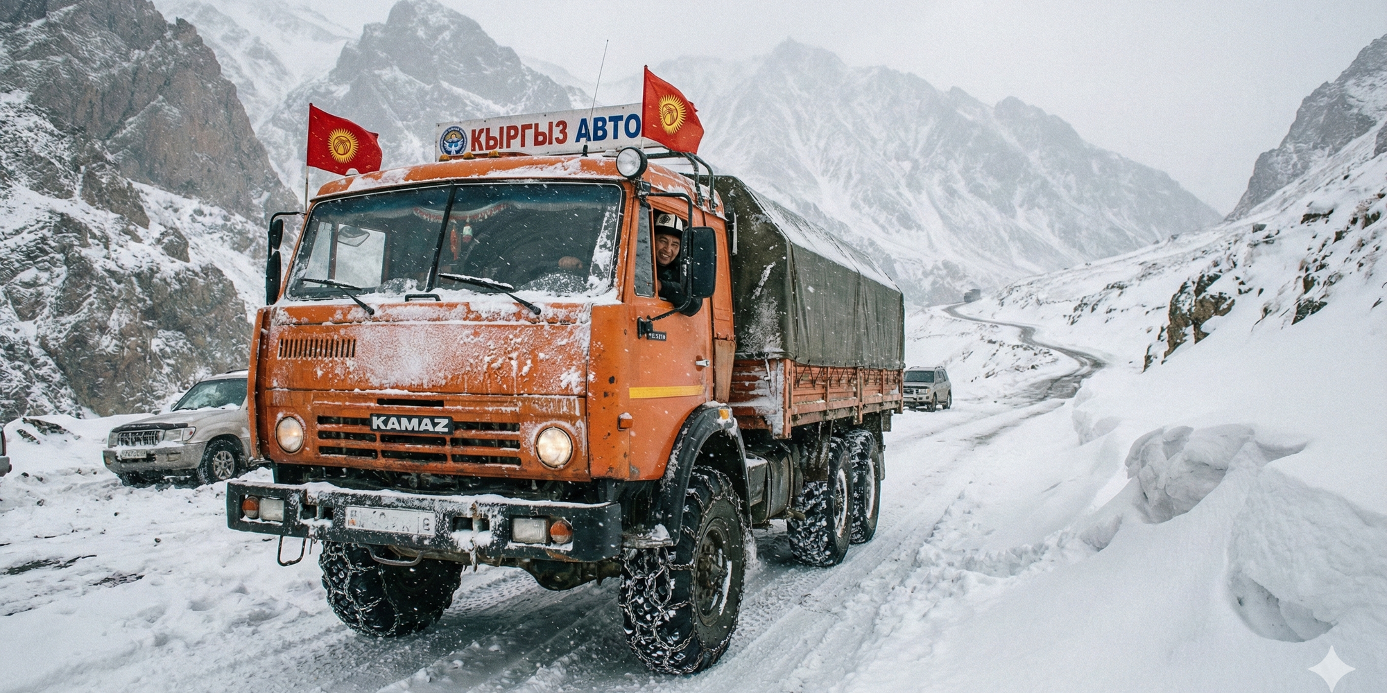Снегопады на перевалах Кыргызстана: Минтранс усилил контроль и призвал к осторожности