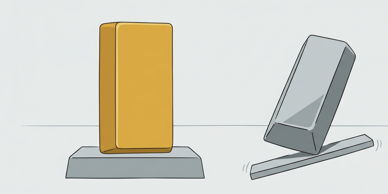 Золото против серебра: почему вложения в «белый металл» рискованнее для сохранения капитала