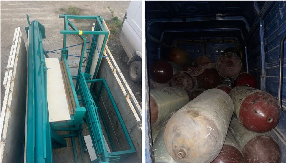 Таможенники Баткена пресекли контрабанду метановых баллонов и станка изображение публикации