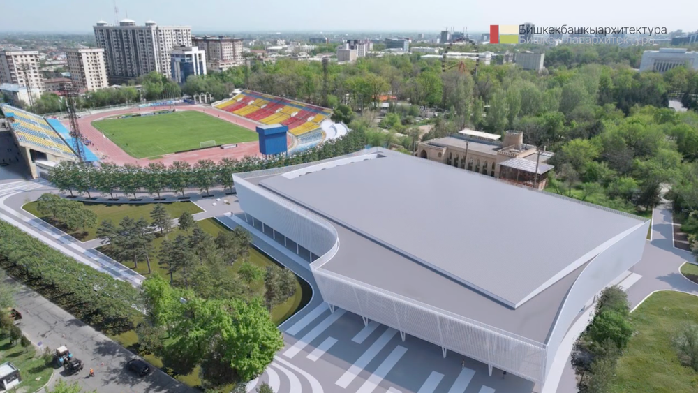 Как продвигается строительство малой арены стадиона им. Омурзакова? Видео «БГА» изображение публикации