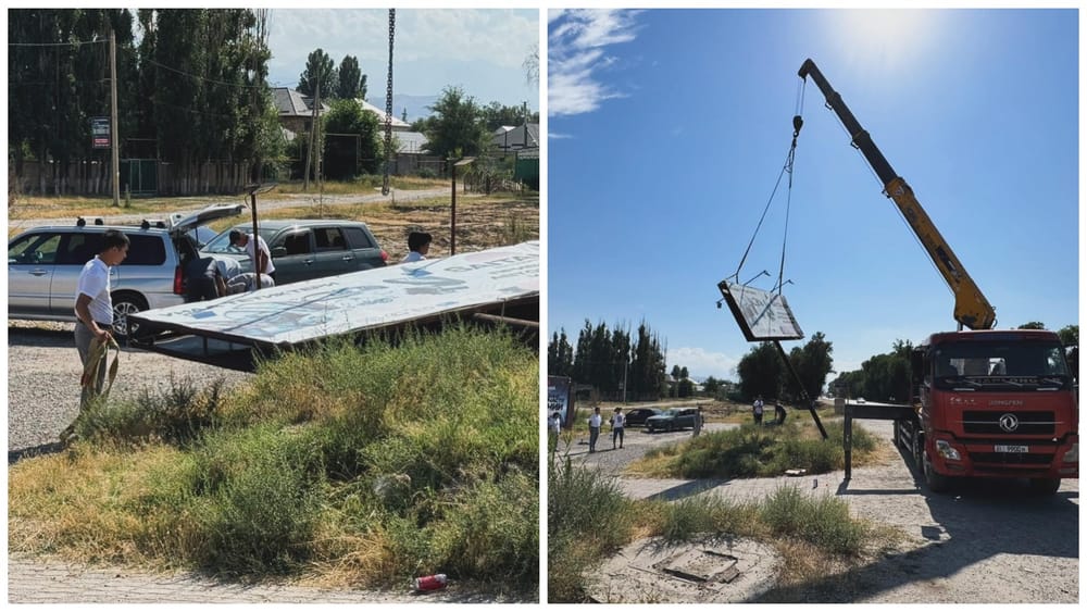 В Канте и селе Люксембург демонтируют рекламные щиты изображение публикации