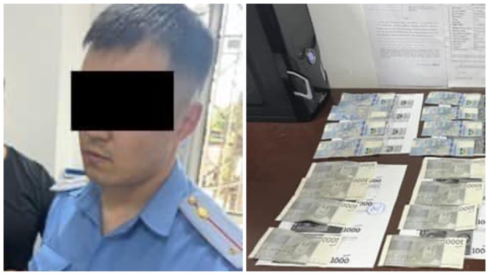 Сотрудник Аламудунского ОВД требовал 50 тысяч сомов за прекращение дела – он задержан изображение публикации