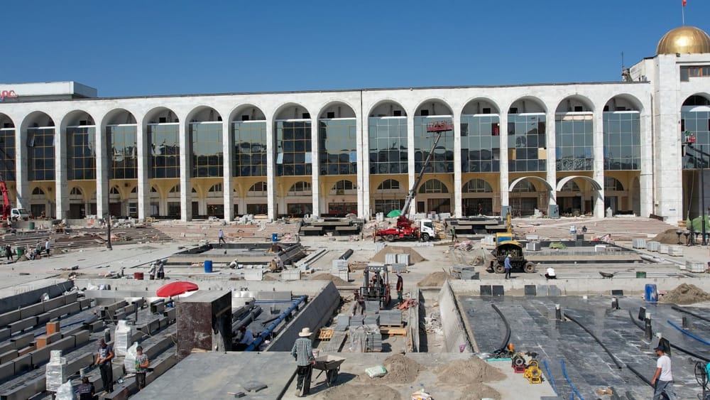 Как выглядит площадь Ала-Тоо за пять дней до окончания реконструкции. ФОТО изображение публикации