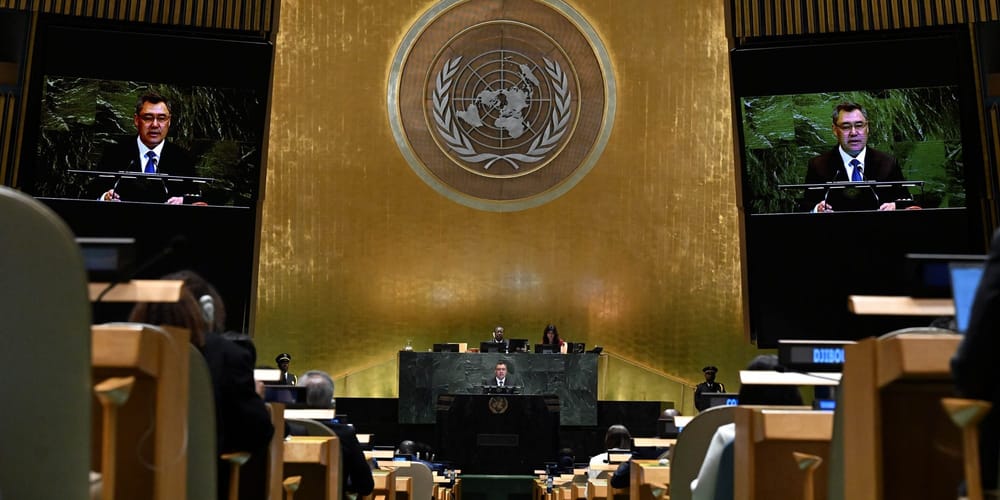 Жапаров в ООН потребовал отменить санкции против двух банков Кыргызстана изображение публикации