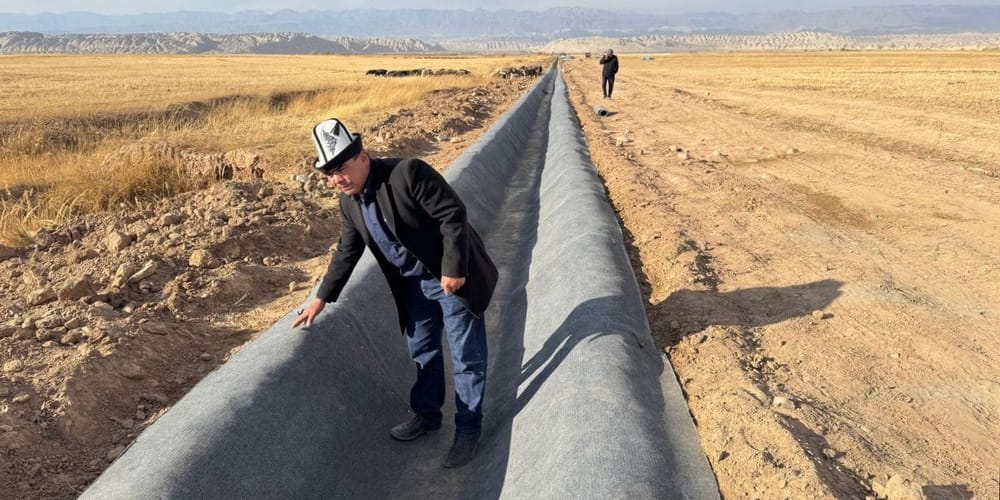 В Нарынской области канал 1960 года реконструируют для обеспечения 305 гектаров водой изображение публикации