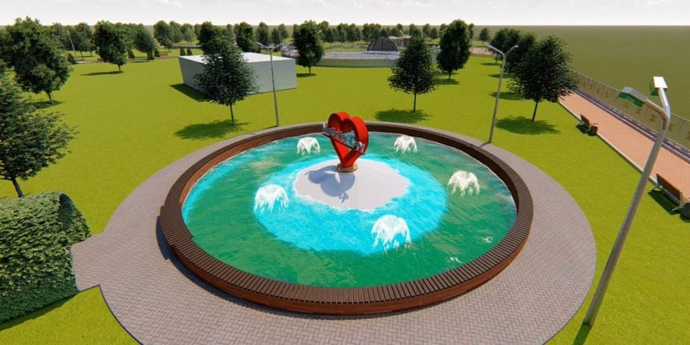 В Майлуу-Суу обновляют центральный парк на улице Конгантиева — эскизы изображение публикации