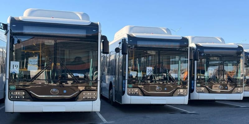 В Бишкек доставили 95 новых 12-метровых автобусов большой вместимости изображение публикации