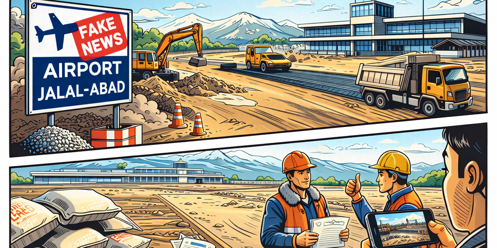 Остановка стройки аэропорта в Манасе — фейк: ГКНБ выявил источник дезинформации изображение публикации