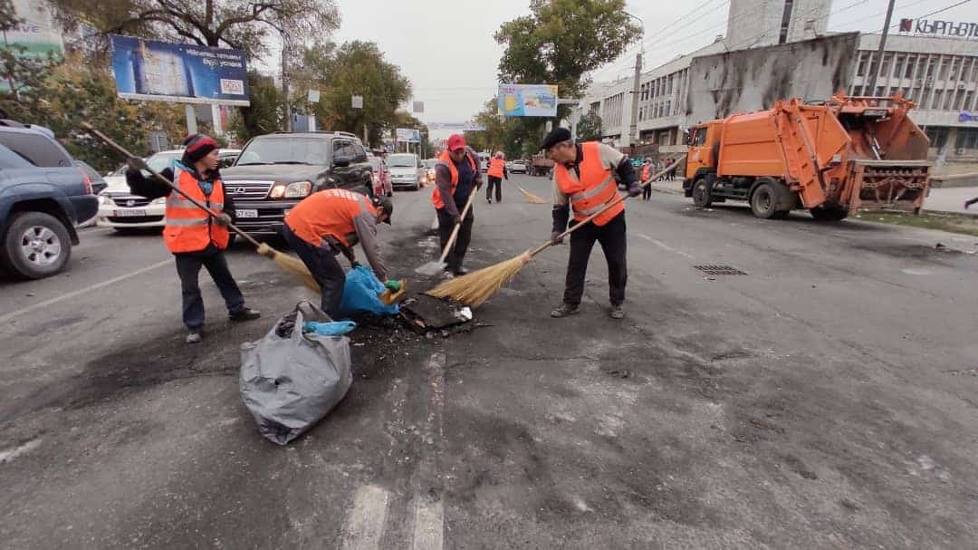 «Тазалык» наводит порядок. Ущерб подсчитывается. ФОТО изображение публикации