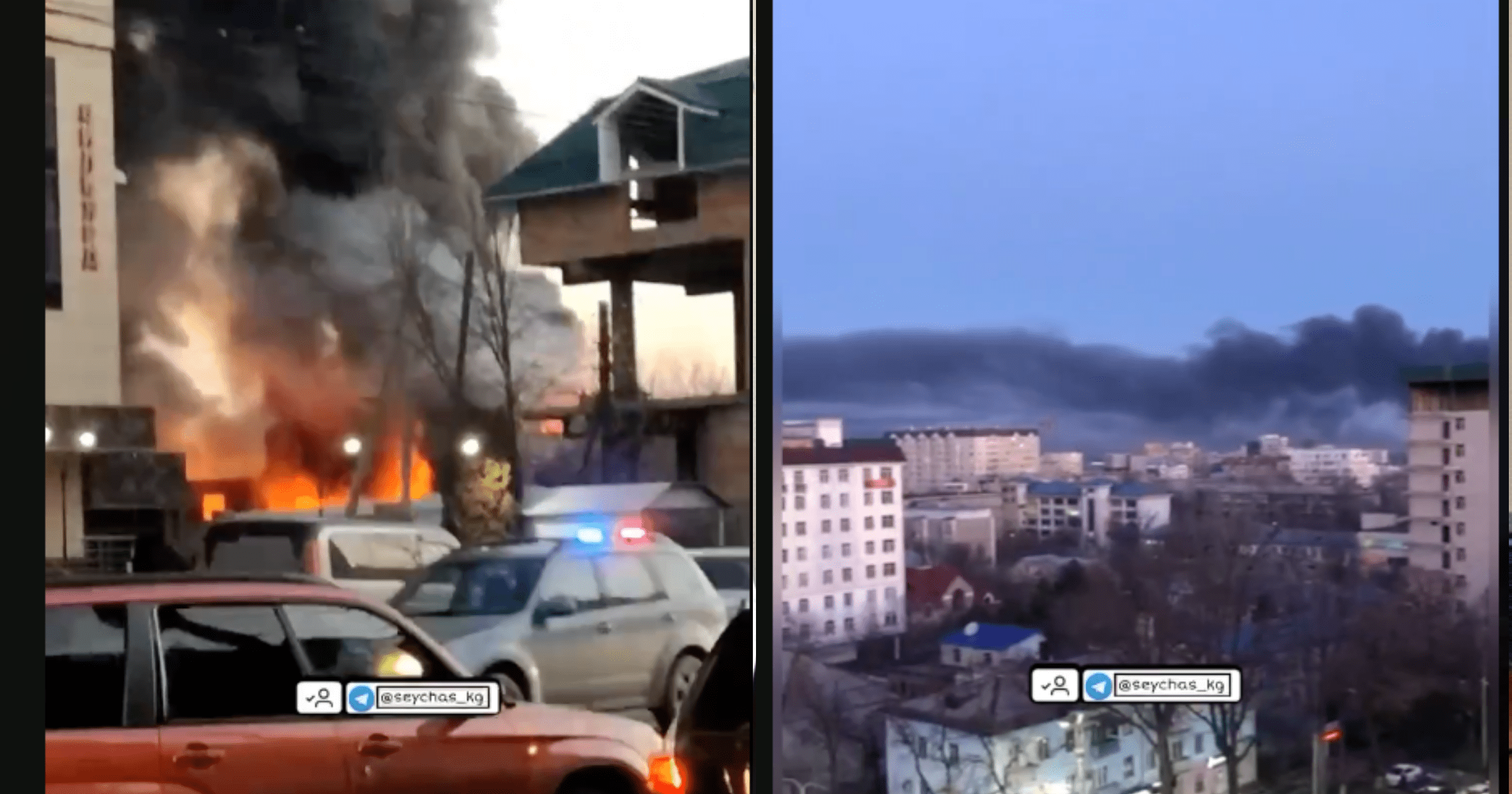 В Бишкеке произошел крупный пожар в пункте замены масла (ВИДЕО) изображение публикации