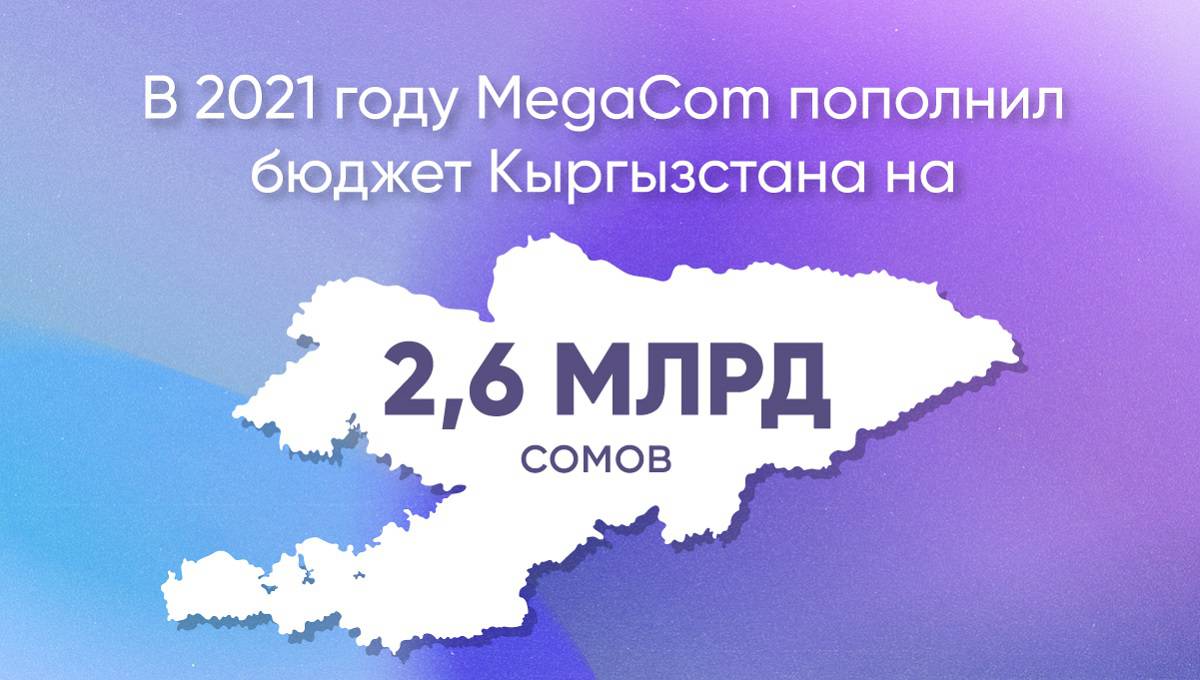 В 2021 году MegaCom пополнил бюджет Кыргызстана на 2.6 млрд сомов изображение публикации