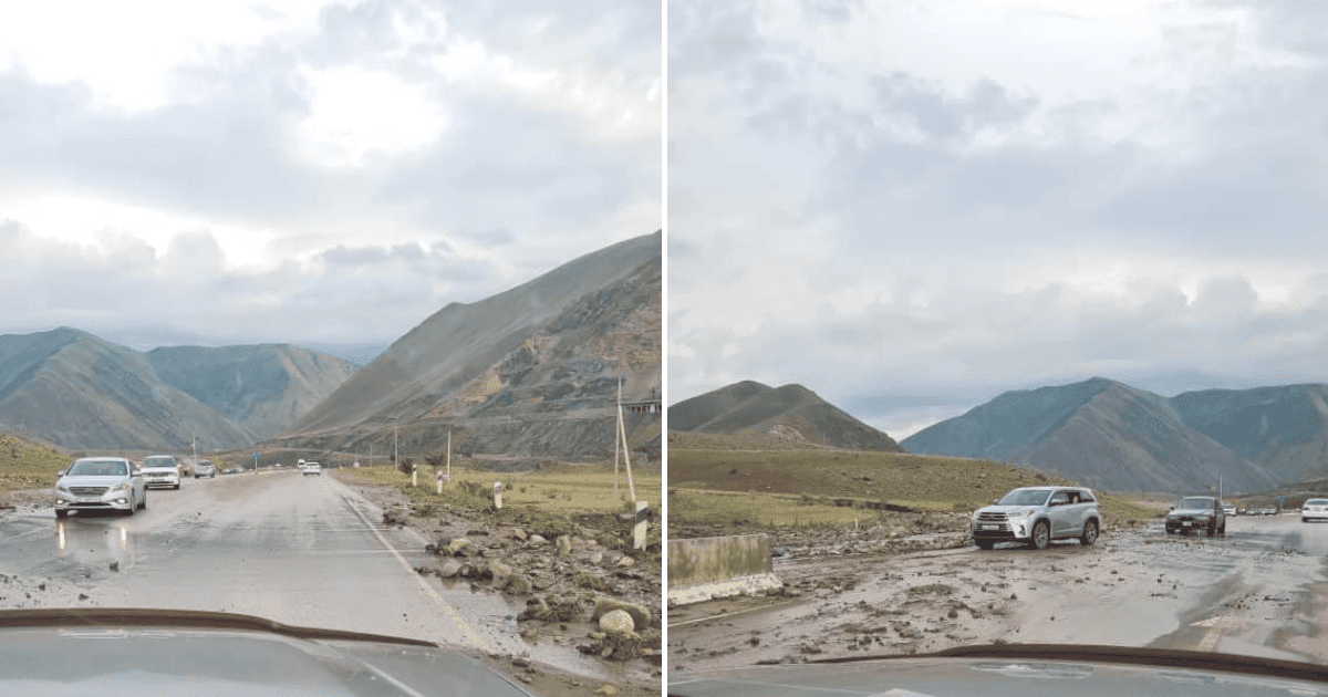 Перед Боомским ущельем сошел сель – дорога открыта только в одну колею. ФОТО изображение публикации