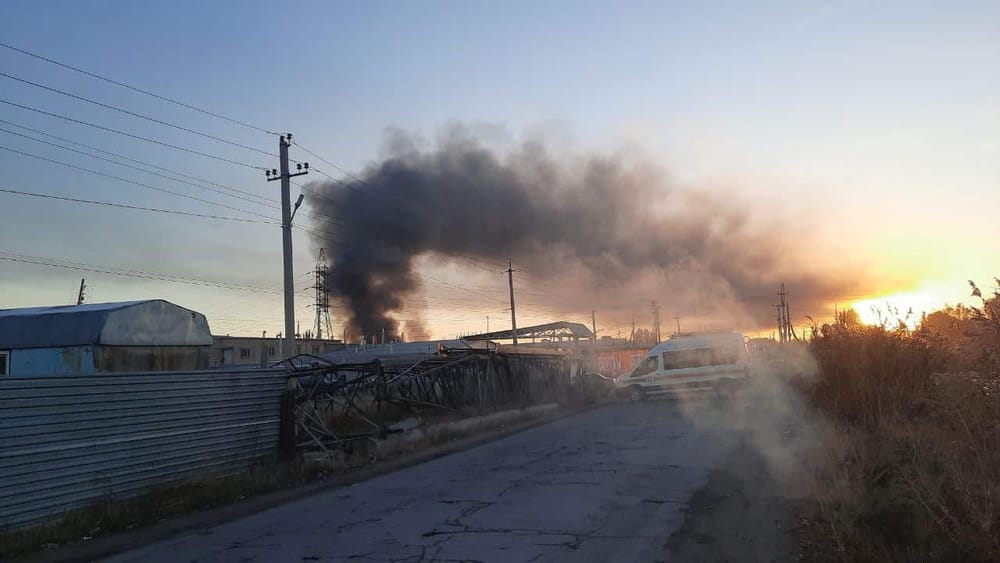 В Лебединовке горит склад «Риха» изображение публикации