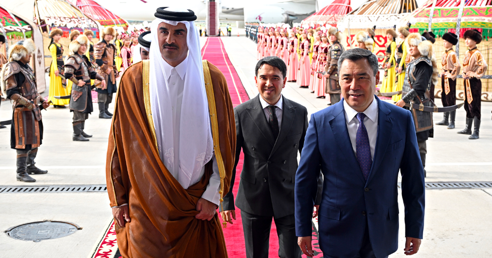 Эмир Катара прибыл в Кыргызстан — его встретили с кыргызским колоритом изображение публикации