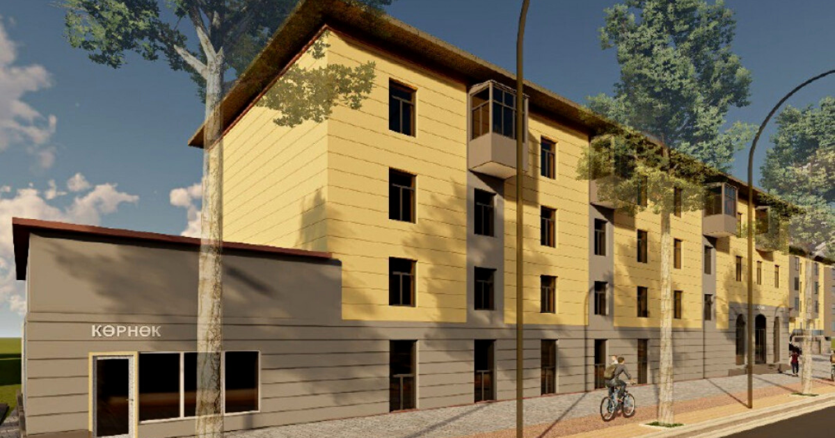 Как будет выглядеть фасад зданий по проспекту Манаса — эскизы проекта изображение публикации