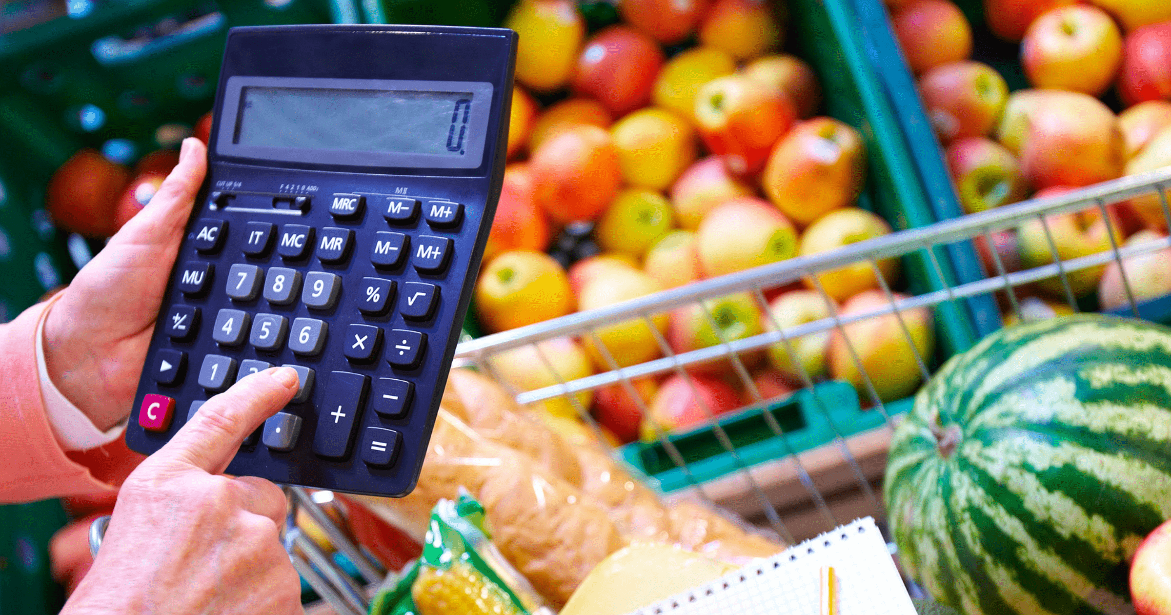 Consumer prices. Экономия на еде. Инфляция на продовольственные товар. Корзина с едой с калькулятором. Экономика для овощей.