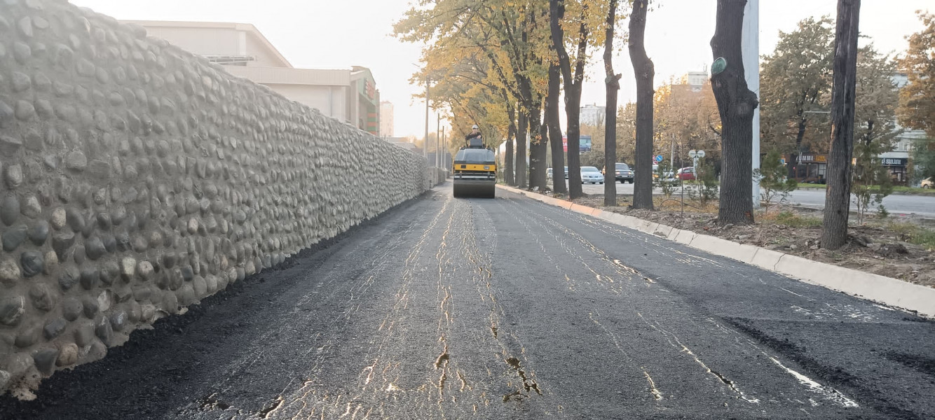 Подрядчики будут платить пени за срыв сроков строительства тротуаров в Бишкеке