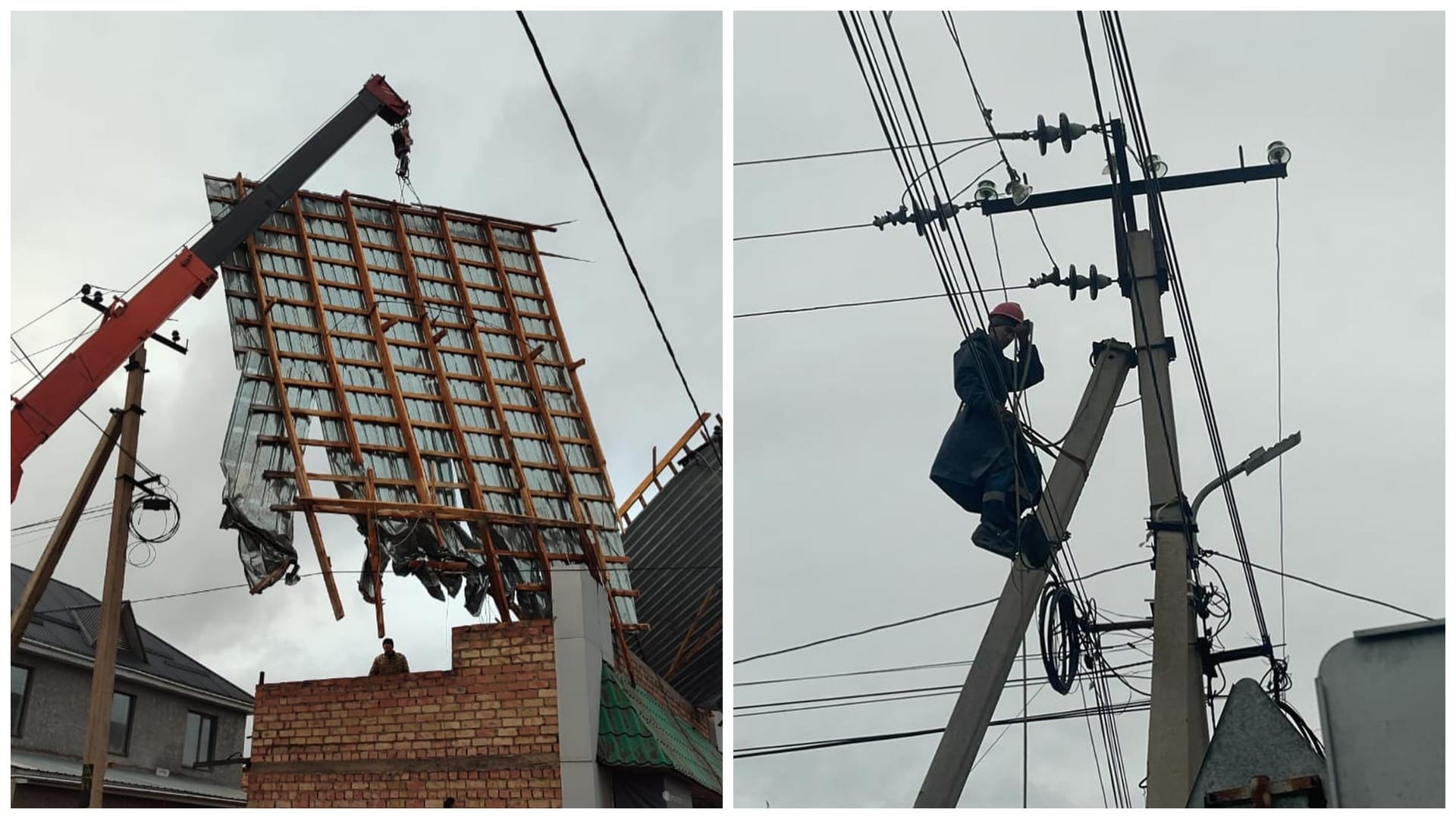 В «НЭСК» рассказали о последствиях урагана в Бишкеке – ФОТО