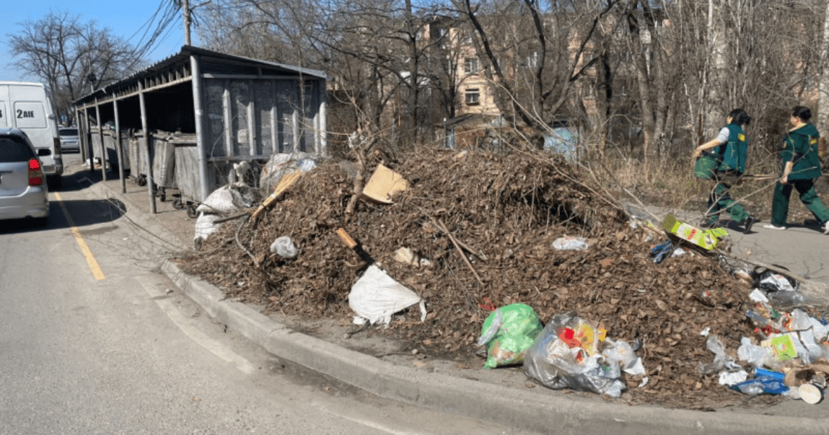 Мэрия Бишкека оштрафовала мусоровывозящую компанию