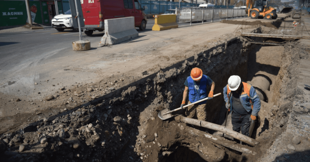 Бишкекводоканал строит новую ветку водоотведения