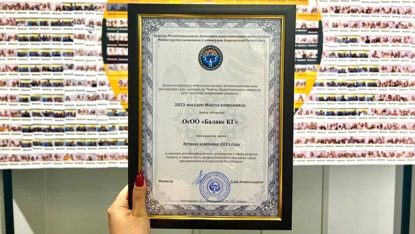 Balance.kg признали лучшей компанией 2023 года изображение публикации