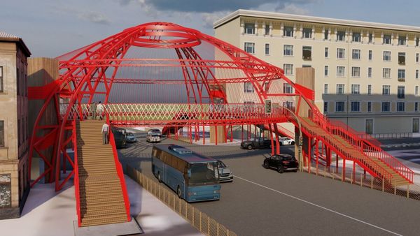 В Оше построят три надземных перехода и дорожную развязку - эскизы изображение публикации