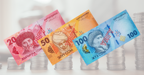 Кыргызские сомы, пятая серия, номинал 25, 50 и 100 сомов