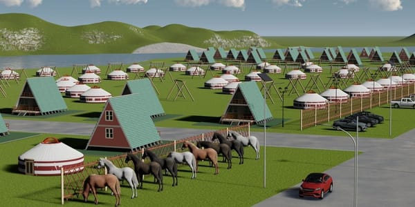 У озера Кель-Суу в Нарынской области построят этно-городок и туристический лагерь — эскизы изображение публикации