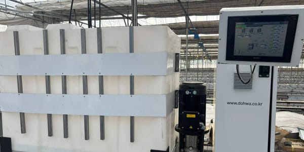 Автоматизированная система жидкого питания Dohwa Engineering на смарт-ферме IWS Agro в Кыргызстане.