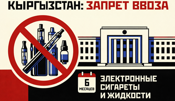 Кыргызстан ввел полугодовой запрет на ввоз электронных сигарет и картриджей изображение публикации