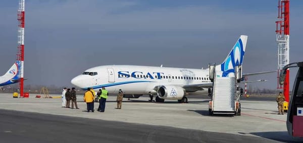 В Оше встретили первый чартерный авиарейс из Алматы изображение публикации