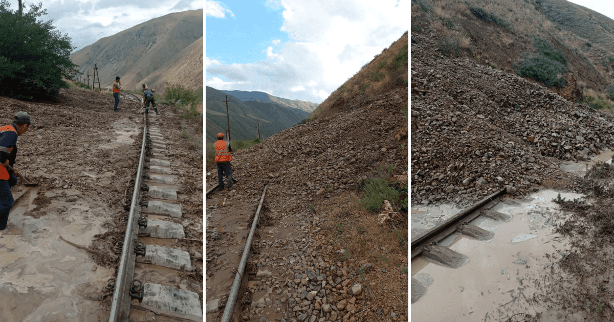Три участка железной дороги размыло в Боомском ущелье – движение поездов остановлено изображение публикации