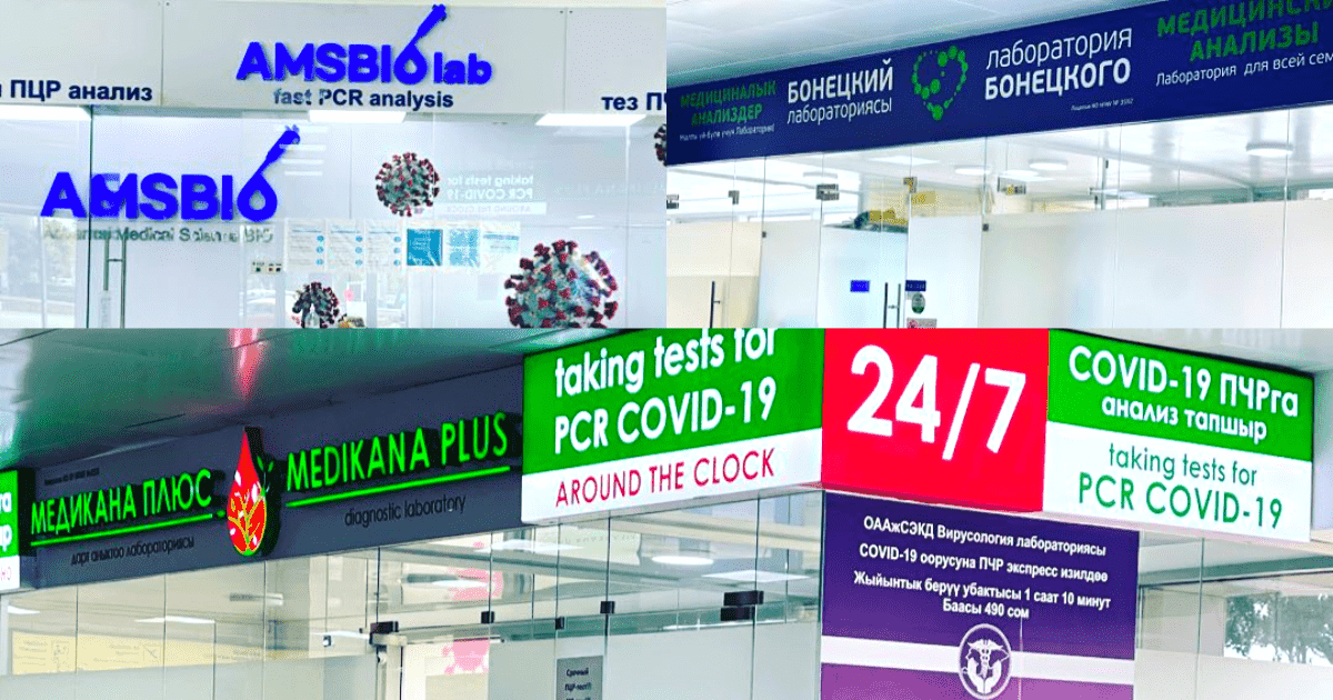 Сдать ПЦР-тест в аэропорту «Манас» можно в четырех экспресс-лабораториях изображение публикации