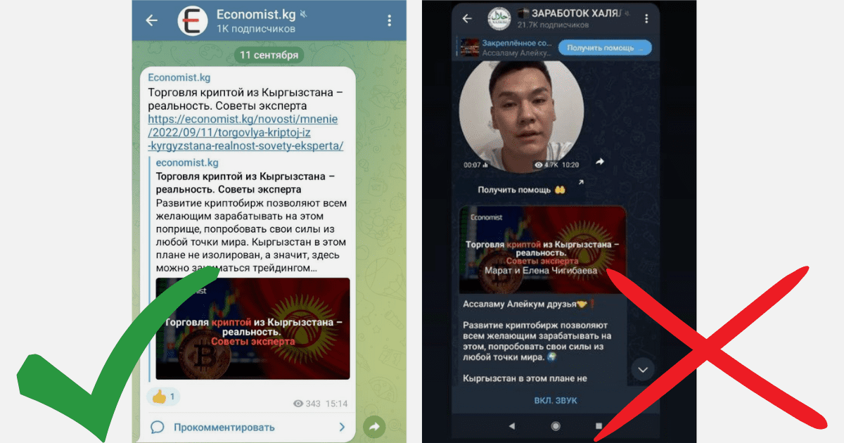 Осторожно, мошенники! Лжеинвесторы в криптовалюту используют искаженный материал Economist.kg изображение публикации