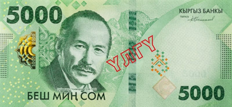 Нацбанк вводит в обращение новую банкноту в 5000 сомов – как она выглядит изображение публикации