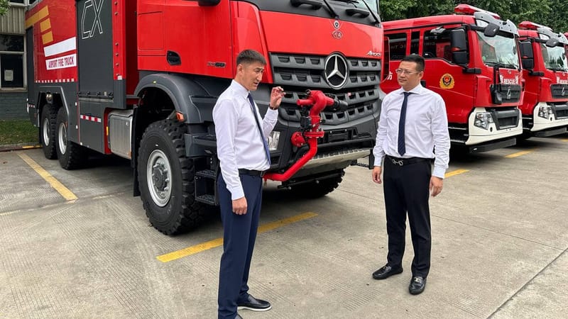 Аэропорт «Манас» закупит три аэродромных пожарных машины у китайско-немецкой компании изображение публикации
