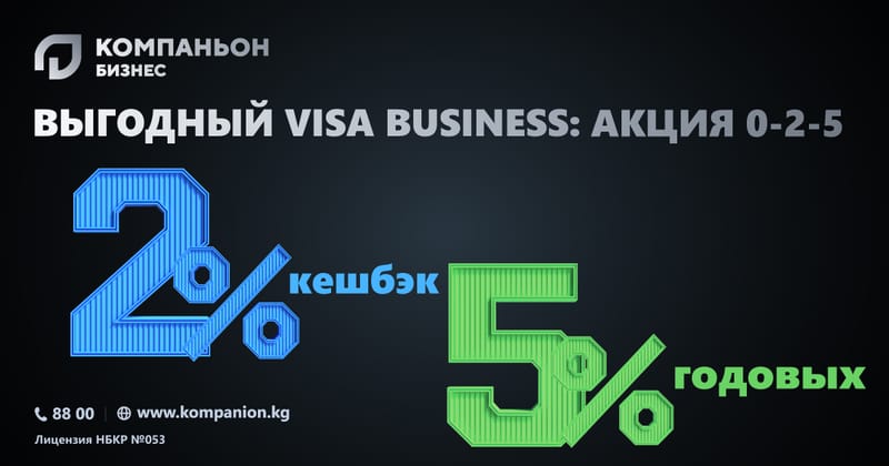 Акция для предпринимателей: Выгодный Visa Business: 0-2-5 изображение публикации