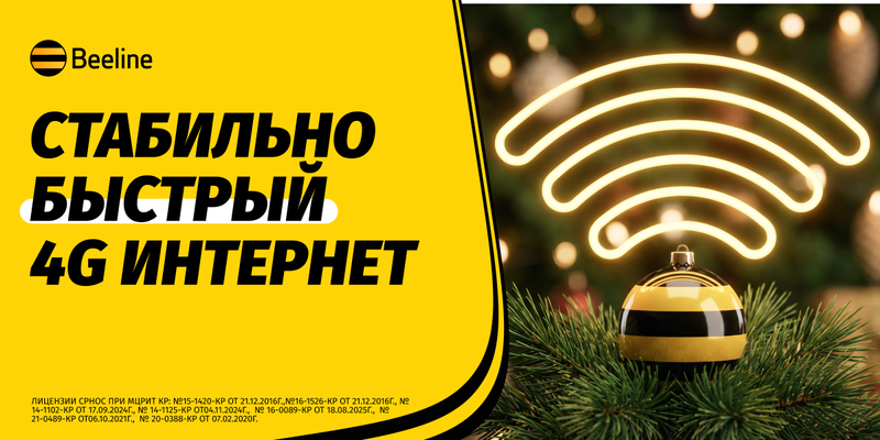 Встречайте Новый год с надежной сетью Beeline