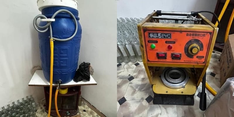 ГНС обнаружила подпольный цех по производству водки в жилмассиве «Арча-Бешик»